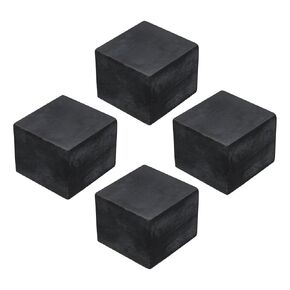 uxcell 4pcs Rubber Anti-Vibration Pads Hard Pad, 50mm Square Vibration Isolation Mats, 40mm Thickness Non-Slip Rubber Blocks, Anti-Skid Anti Noise for HVAC, Compressor, Air Conditioner