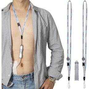 مجموعة نقل غسيل الكلى البريتوني الجديدة الحاصلة على براءة اختراع مجموعة ملحقات حامل القسطرة لباكستر. دعم دش آمن من PD للرجال والنساء مع قطعتين من حبل الرقبة القابل للتعديل مع ميزة الانفصال للسلامة (رمادي) in Kuwait