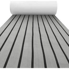 Boat Flooring EVA Foam Boat Decking Non-Slip Self-Adhesive Flooring Faux Teak Marine Mat Boat Carpet Boat Mat Sheet for Motorboat RV Yacht