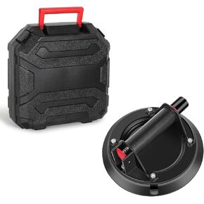 Vacuum Glass Suction Cup to Lift Glass/Granite/Tile, 8.1 Inches Glass Suction Cups Offer 425 Pounds Load Capacity, Heavy Duty Glass Sucker Lifter for Moving Large Glass/Granite/Tile/Window, Pack of 1