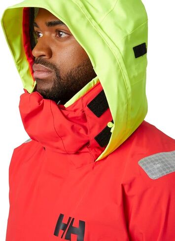 Helly Hansen Skagen Waterproof Jackets for Men Featuring Windproof Sailing Fabric and Packable Neon Yellow Hood, GOLD RUSH - X Large in Saudi Arabia