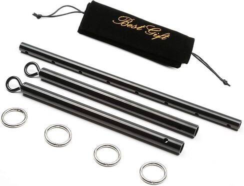 Adjustable 3 in 1 Spreader Bar Set with 4pcs PU Adjustable Straps Sports Aid Training Fitness Kit Workout Bar,Home Yoga Gym Kit with Fur Flocking Storage Bag in Kuwait