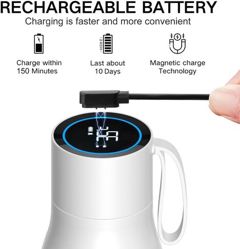 vsitoo Self-Cleaning Smart Water Bottle, Vacuum Stainless Steel Insulated Water Bottle with Handle Double-wall, Keep Drink Hot or Cold, Leak Proof, Standard Metal Canteen for Gym and Outdoor, 15 oz in Saudi Arabia
