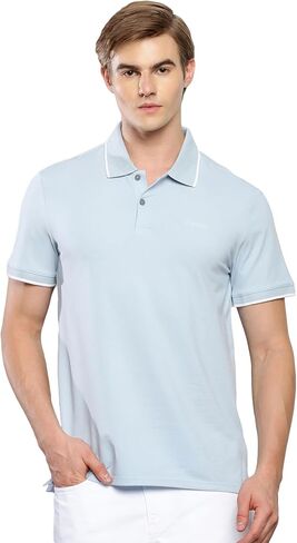 Calvin Klein Men's Stretch Pique Solid Tipped Polo in Saudi Arabia