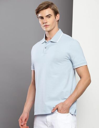 Calvin Klein Men's Stretch Pique Solid Tipped Polo in Saudi Arabia
