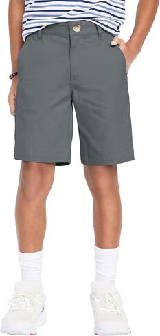 Boys' Golf Khaki Shorts Stretch - Youth Uniform Dress Shorts Kids Flat Front Performance Casual Twill Shorts Zip Pocket in Kuwait