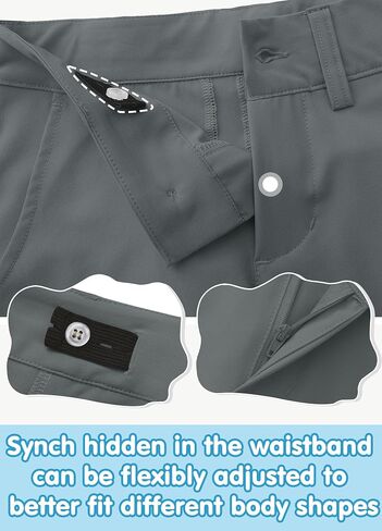 Boys' Golf Khaki Shorts Stretch - Youth Uniform Dress Shorts Kids Flat Front Performance Casual Twill Shorts Zip Pocket in Kuwait