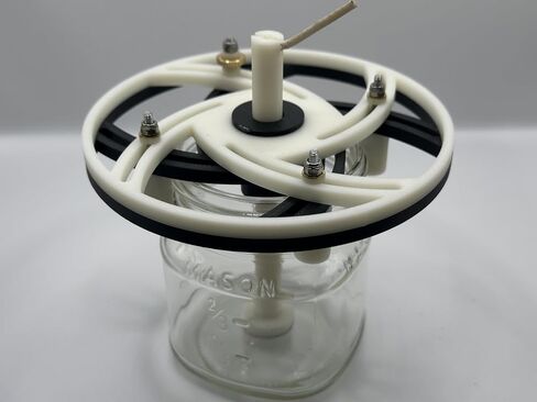Adjustable Wick Centering Tool, Compatible with Wood and Cotton, 3D Printed ABS Plastic, Multi-Color, Multi-Wick Attachment, Wick Trimming Guide (Black) in Saudi Arabia