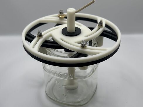 Adjustable Wick Centering Tool, Compatible with Wood and Cotton, 3D Printed ABS Plastic, Multi-Color, Multi-Wick Attachment, Wick Trimming Guide (Black) in Saudi Arabia