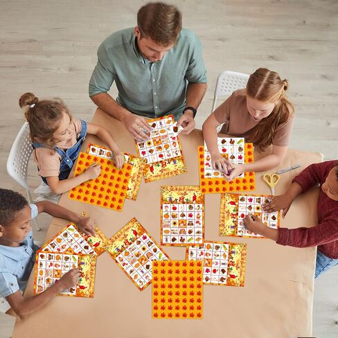 Shappy 39 Pcs Fall Bingo Game Cards Sets for Adults 28 Players Fall Festival Party Games Autumn Bingo Cards for School Classroom Family Activities Thanksgiving Party Supplies Decoration(Christian) in Saudi Arabia