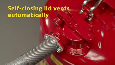 علبة أمان خضراء من Justrite سعة 1 جالون من النوع II للزيت مع مانع اللهب، وغطاء ذاتي الإغلاق، وفوهة معدنية مرنة مقاس 5/8 بوصة، مصنوعة في الولايات المتحدة الأمريكية، علبة تخزين قابلة للاشتعال من الفولاذ المجلفن، 7210420 in Kuwait