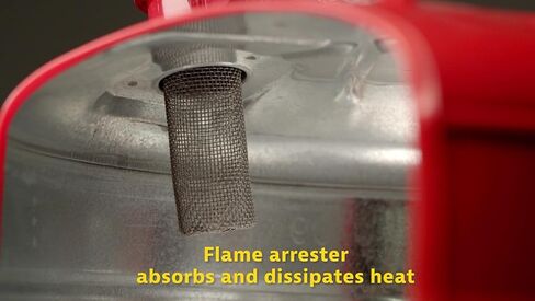 علبة أمان خضراء من Justrite سعة 1 جالون من النوع II للزيت مع مانع اللهب، وغطاء ذاتي الإغلاق، وفوهة معدنية مرنة مقاس 5/8 بوصة، مصنوعة في الولايات المتحدة الأمريكية، علبة تخزين قابلة للاشتعال من الفولاذ المجلفن، 7210420 in Kuwait