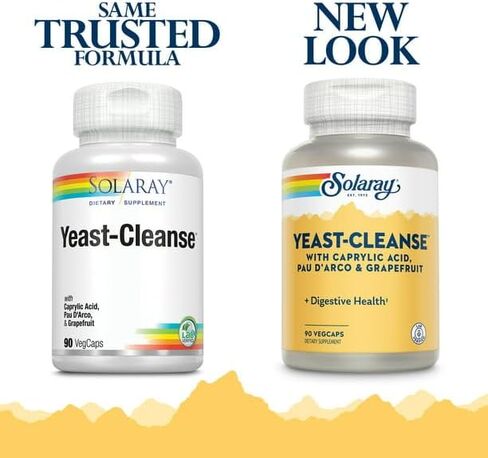 YHN Yeast-Cleanse | with Caprylic Acid, PAU Darco, Grapefruit Seed Extract & Tea Tree Oil | Healthy Cleansing Support | 30 Servings | 90 VegCaps in Saudi Arabia