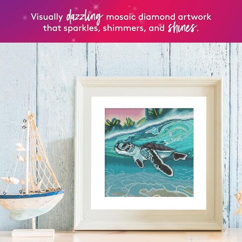 DIAMOND ART CLUB Happy Frog Diamond Painting Kit, Fun DIY Crafts for Adults and All Ages, Round Diamond Art Canvas for Beginners, 13" x 15" (32.8 x 38 cm) in Saudi Arabia