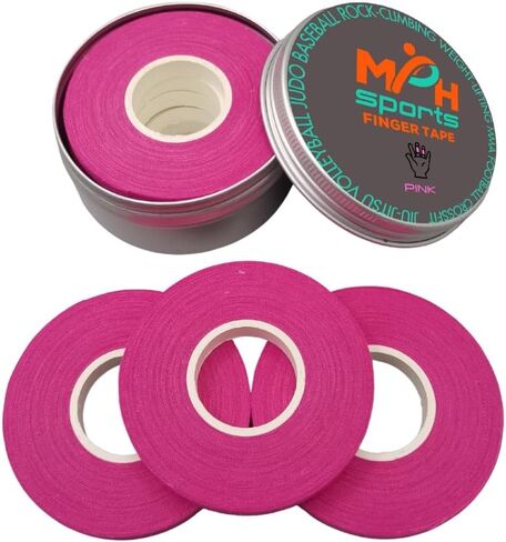 Tape - (3 Rolls - 0.39 inch/32 feet Long) | Athletic Finger Tape for Judo, Jiu Jitsu, Weight Lifting, Volleyball, Rock Climbing, Baseball | Latex-Free Medical Tape with Portable Tin in Saudi Arabia
