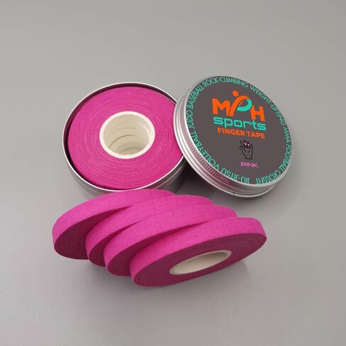 Tape - (3 Rolls - 0.39 inch/32 feet Long) | Athletic Finger Tape for Judo, Jiu Jitsu, Weight Lifting, Volleyball, Rock Climbing, Baseball | Latex-Free Medical Tape with Portable Tin in Saudi Arabia