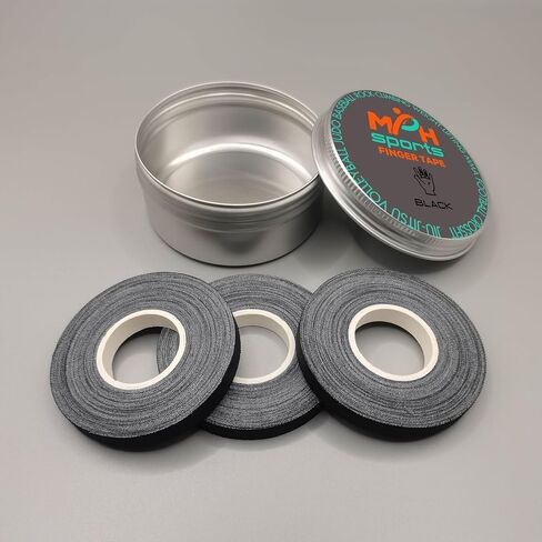 Tape - (3 Rolls - 0.39 inch/32 feet Long) | Athletic Finger Tape for Judo, Jiu Jitsu, Weight Lifting, Volleyball, Rock Climbing, Baseball | Latex-Free Medical Tape with Portable Tin in Saudi Arabia