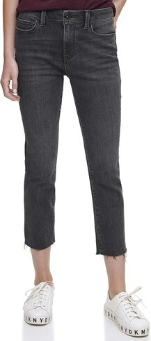 DKNY Women's Rivington Slim Straight Crop Jeans in Saudi Arabia
