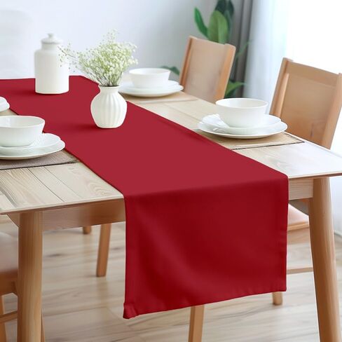 Encasa Table Runner 13x72 in Long | Cotton Canvas Fabric | Sunbeam Yellow Solid Color | Machine Washable & Durable in Saudi Arabia