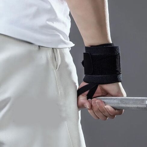 أغطية معصم رياضية / أحزمة معصم لرفع الأثقال، أحزمة رياضية شديدة التحمل مع حلقات إبهام، لفافة لمنافسة رفع الأثقال، تدريب القوة، كمال الأجسام - دعامة معصم للرجال والنساء، عبوة من قطعتين in Kuwait