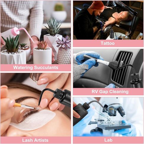 باتيكل 18 قطعة 8oz مختبر زجاجة ضغط 250 مل زجاجات غسيل بلاستيكية آمنة بخ زجاجة الوشم لتنظيف أدوات المياه تجارب الري النباتية لوازم الوشم (شفاف) in Kuwait