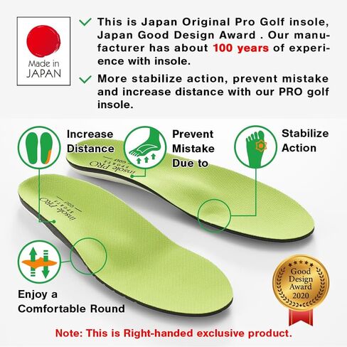 نعل داخلي احترافي للجولف من MCGear Japan، جائزة التصميم الجيد الياباني صنع في اليابان، يزيد من مسافة الجولف، ويثبت حركة الجولف، لمستخدمي اليد اليمنى فقط. الرجال والنساء. L (رجال 9.5-11 / سيدات 10.5-12) in Saudi Arabia
