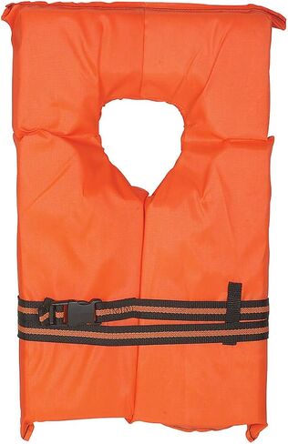 Kemp USA Type 2 PFD Life Jacket for Adults - Lightweight & Adjustable Adult Life Jacket with Buckle Closure - Orange in Saudi Arabia