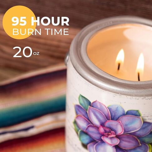 A CHEERFUL GIVER 95hr 20oz Scented Candle - Lavender Vanilla Bean Scented - Multi-Wick Glass Candle - Gifts For Men and Women in Saudi Arabia