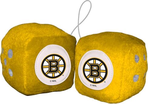مجموعة FANMATS 32002 Boston Bruins Team Color Fuzzy Dice Décor 3 بوصات in Saudi Arabia