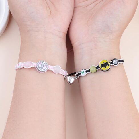 Couples/Friendship Matching Bracelets,Bat/Spider/kitty Bracelets Set, Valentine's Day Birthday Jewelry Gifts for Gf and Bf Soulmate, Matching Gifts for Husband&Wife Son&Daughters BFF (Spider Spider) in Kuwait