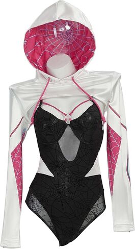 haikyuu Women Cosplay Swimsuit Goth One Piece Swimsuit Gothic Bathing Suit with Cover up High Cut in Saudi Arabia
