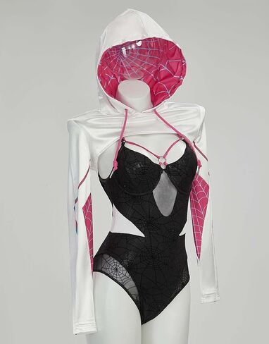 haikyuu Women Cosplay Swimsuit Goth One Piece Swimsuit Gothic Bathing Suit with Cover up High Cut in Saudi Arabia