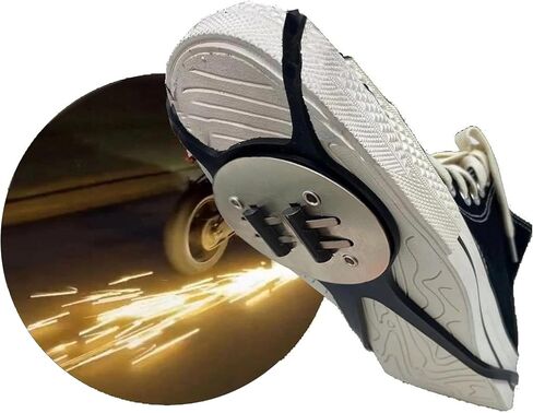 Newly Upgraded Bicycle Spark Shoe Set Bicycle Motorcycle Skateboard Sole Special Effect Flame Shoe Set Bicycle Accessories (1 Shoe Covers 2Color Stee) in Saudi Arabia