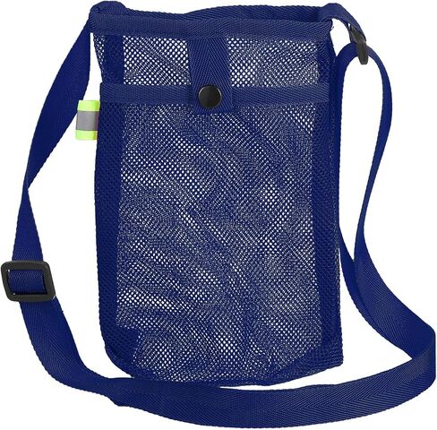 uxcell Water Bottle Holder with Adjustable Shoulder Strap Water Bottle Carrier Bag Mesh Crossbody Water Bottle Carrier with Pocket for Sports Hiking Walking Travel in Saudi Arabia