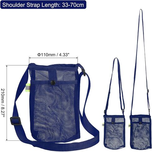 uxcell Water Bottle Holder with Adjustable Shoulder Strap Water Bottle Carrier Bag Mesh Crossbody Water Bottle Carrier with Pocket for Sports Hiking Walking Travel in Saudi Arabia