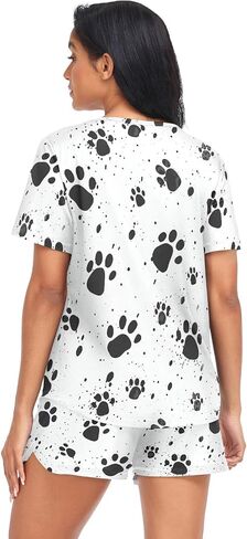 Cute Highland Cow Pajama Sets for Women Soft Short Sleeve Sleepwear, Pjs Sets, Loungewear Set 21344231 in Saudi Arabia