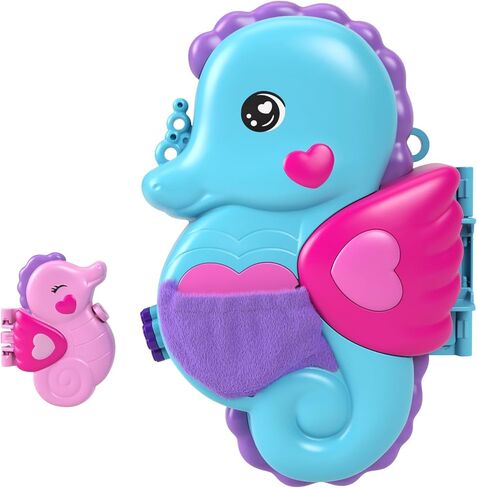 Polly Pocket Dolls & Playset with Pets & 13 Accessories, 2-in-1 Momma Monkey & Baby Wearable Purse & Animal Toy in Saudi Arabia