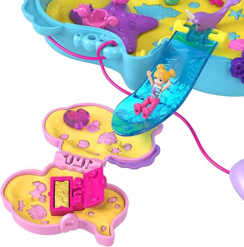 Polly Pocket Dolls & Playset with Pets & 13 Accessories, 2-in-1 Momma Monkey & Baby Wearable Purse & Animal Toy in Saudi Arabia