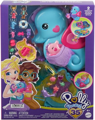 Polly Pocket Dolls & Playset with Pets & 13 Accessories, 2-in-1 Momma Monkey & Baby Wearable Purse & Animal Toy in Saudi Arabia