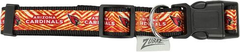 Zubaz NFL Team Adjustable Pet Collar for Dogs & Cats, Arizona Cardinals, Large in Saudi Arabia