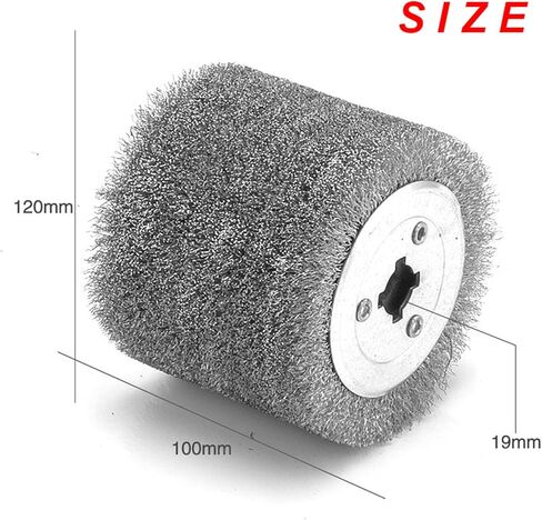 Surface Conditioning Tool 4.7" x 4" Stainless Steel Wire Brush Drum (0.29mm Wire) Abrasive Wire Wheel for Metal Surface Polishing Grinding Removing in Saudi Arabia