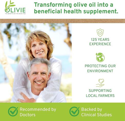 Organic Antioxidant Polyphenols Rich Olive Leaf Extract Supplement Capsules Olivie | Hydroxytyrosol Oleuropein Anti Aging Supplement | 40 Capsules in Saudi Arabia