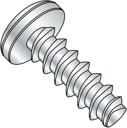 Small Parts 0204LPP Steel Thread Rolling Screw for Plastic, Zinc Plated, Pan Head, Phillips Drive, #2-28 Thread Size, 1/4" Length (Pack of 100) in Saudi Arabia
