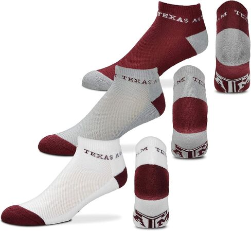 For Bare Feet NCAA Mens Money Ankle Socks-3 Pack-Oklahoma Sooners-Large (10-13) in Saudi Arabia