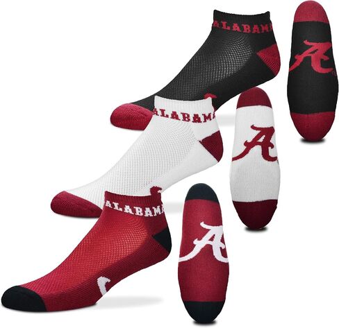 For Bare Feet NCAA Mens Money Ankle Socks-3 Pack-Oklahoma Sooners-Large (10-13) in Saudi Arabia
