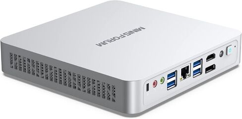 كمبيوتر مكتبي MINIFORUM EliteMini TH50 Mini PC الجيل الحادي عشر Core i5-11320H، ذاكرة وصول عشوائي 16 جيجابايت، 512 جيجابايت NVMe SSD، مخرجات HDMI/DP/Thunderbolt 4(8K@60 هرتز)، 2x2.5G RJ45، 6xUSB، فتحة 2xHDD، رسومات Iris Xe (متجددة) in Saudi Arabia