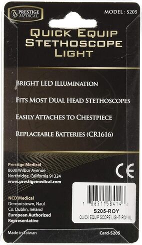 سماعة الطبيب برستيج الطبية السريعة المزودة بإضاءة LED، باللون الأسود، 0.55 أونصة in Kuwait