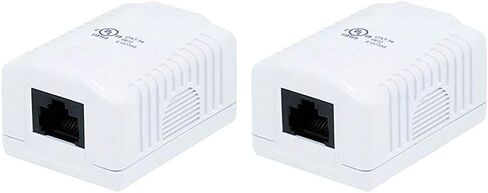 Monoprice Surface Mount Box Cat5e Single (107090), white in Saudi Arabia