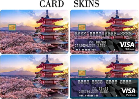 Credit Card Skin Card Stickers for Debit Card, Credit,Key Card 4PCS Bank Card,No Bubble,Slim,Removable,Waterproof,Fade Resistant,scratch-resistant Card Cover (Model7) in Saudi Arabia