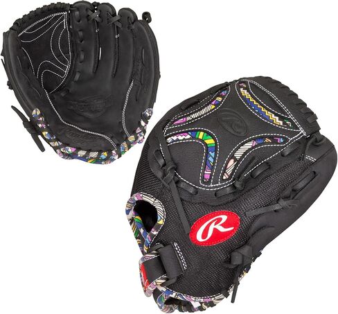 قفاز Rawlings Sporting Goods Champion Lite Series Sizenameinternal" مع شبكة سلة CL125B، أسود، 12.5 in Saudi Arabia